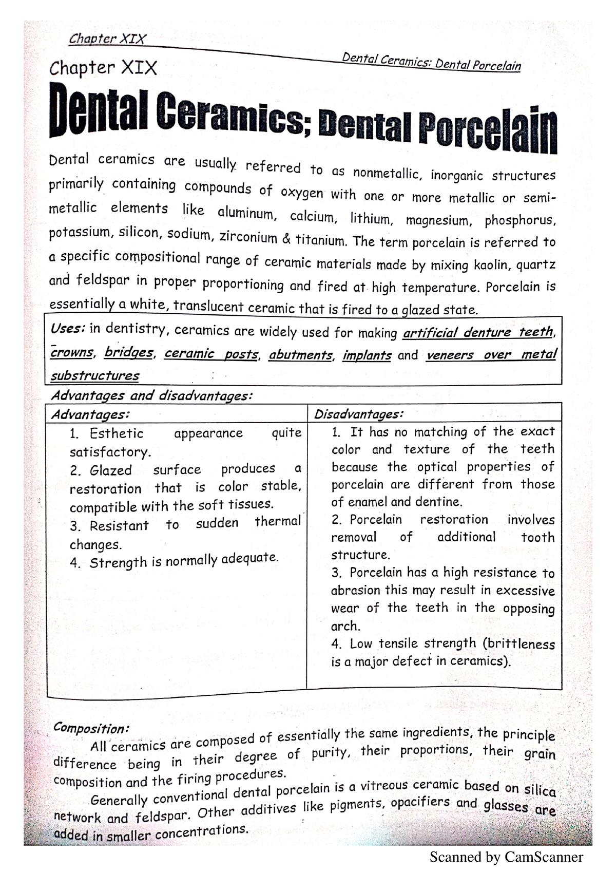 Dental ceramic ; Dental porcelain Dental Materials II Studocu