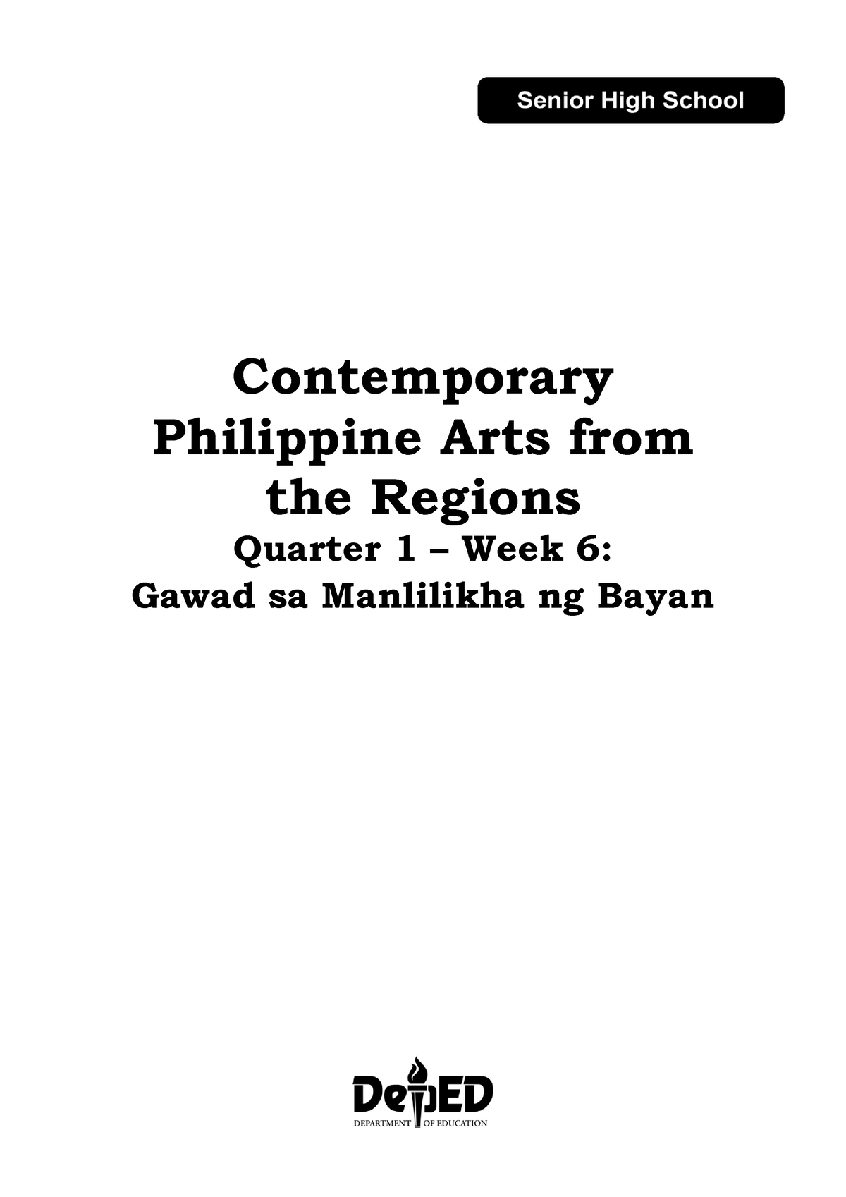 CPAR WEEK-6 - Arts - Contemporary Philippine Arts From The Regions ...