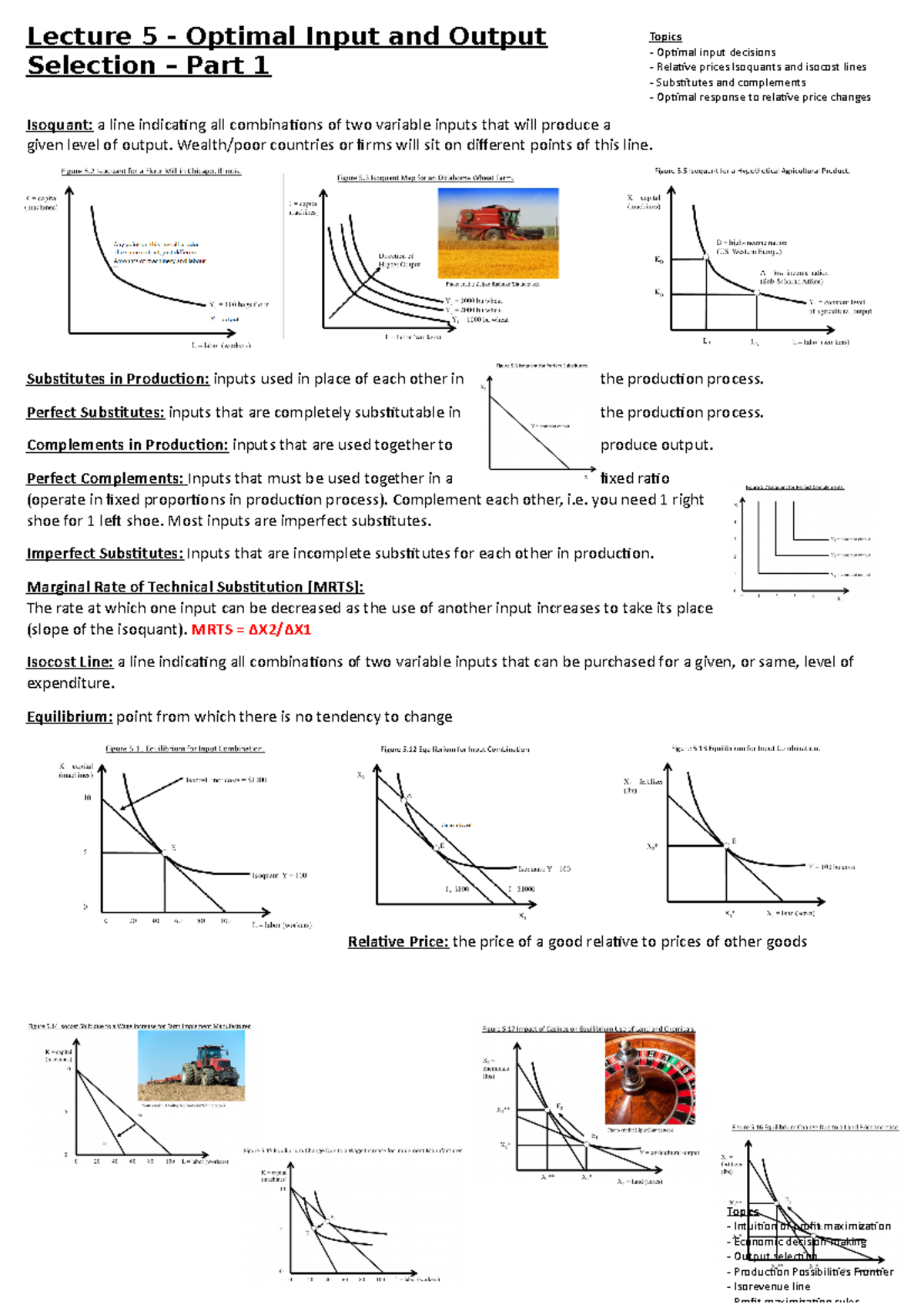 Lecture 5 - Optimum Input-output - Lecture 5 - Optimal Input and Output ...