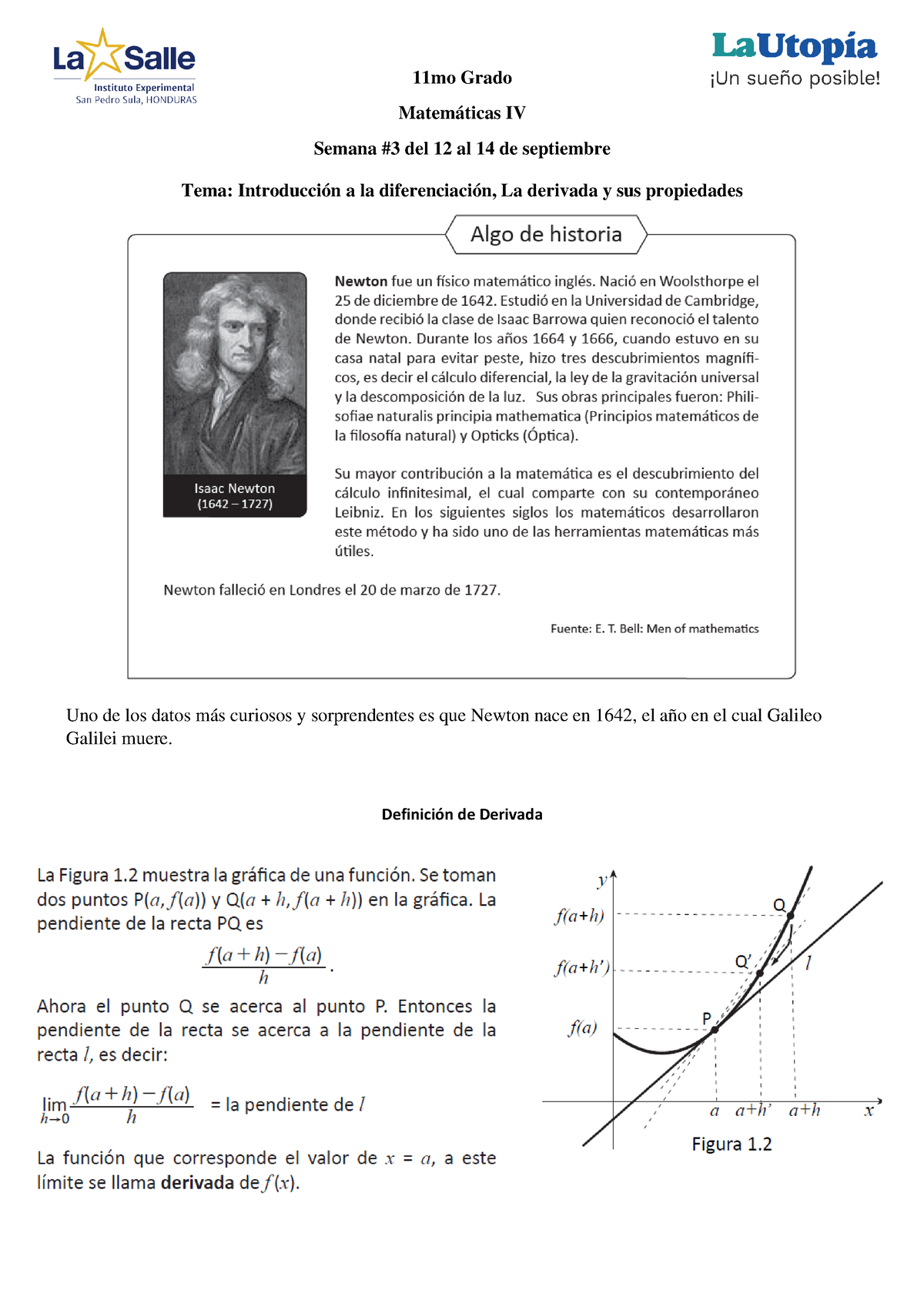 Tarea Introducci N A Las Derivadas Y Sus Propiedades B Sicas Mo Grado Matem Ticas Iv