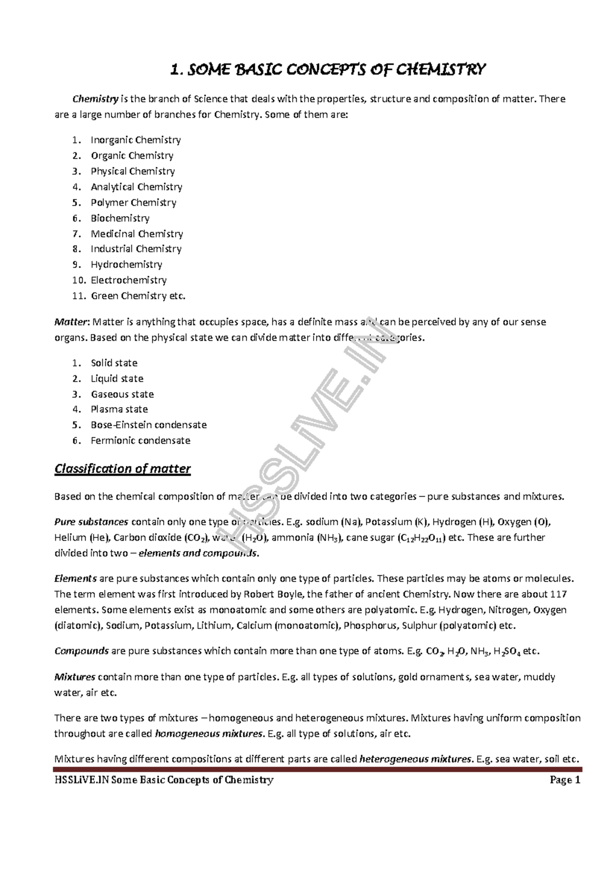 1. SOME Basic Concepts OF Chemistry - 1. SOME BASIC CONCEPTS OF ...