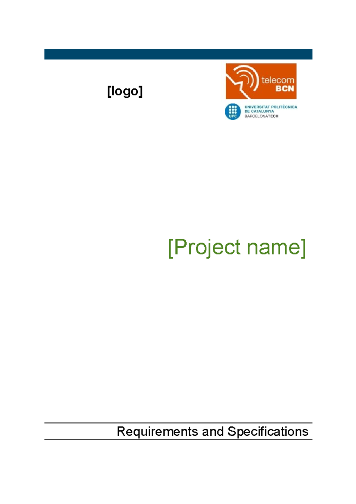 1 Requirement Specification Template v2 - [logo] [Project name ...