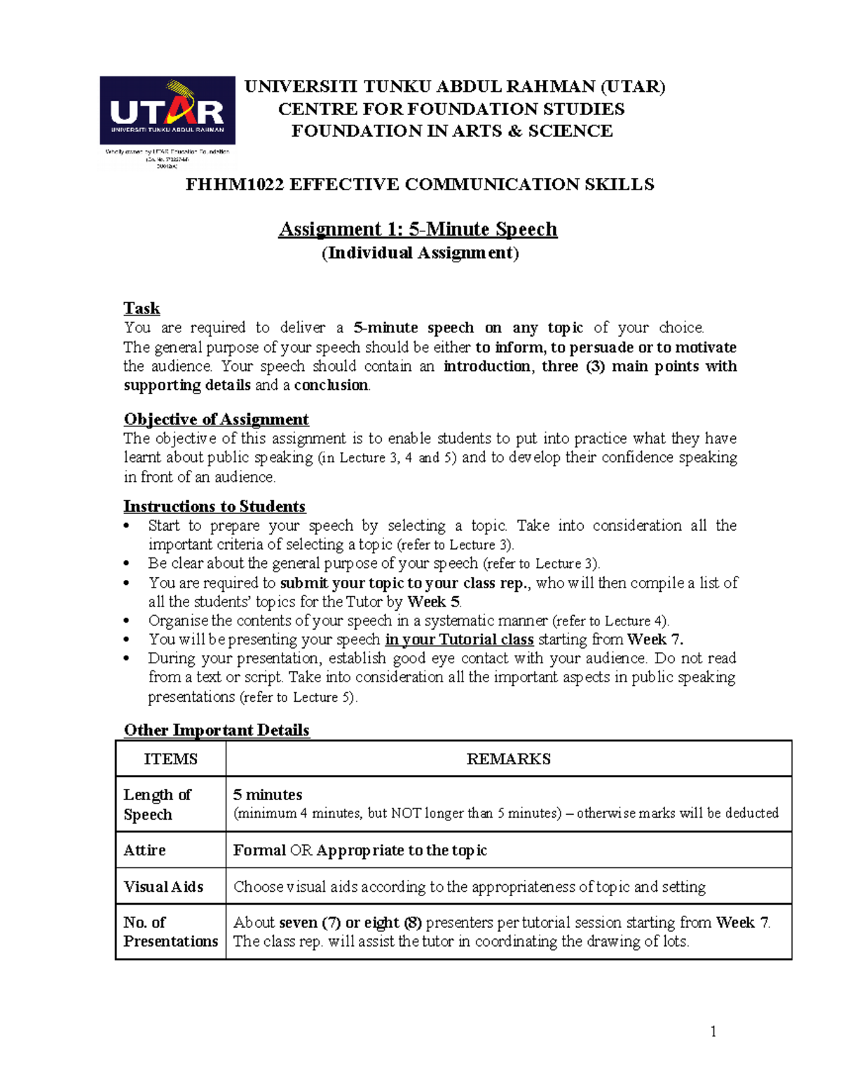 eng............ - UNIVERSITI TUNKU ABDUL RAHMAN (UTAR) CENTRE FOR ...