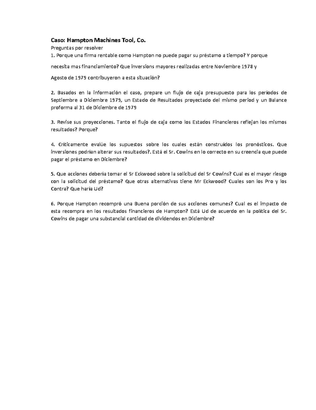 Caso 1 Hampton Machine Tool Company Copy Finanzas Públicas I