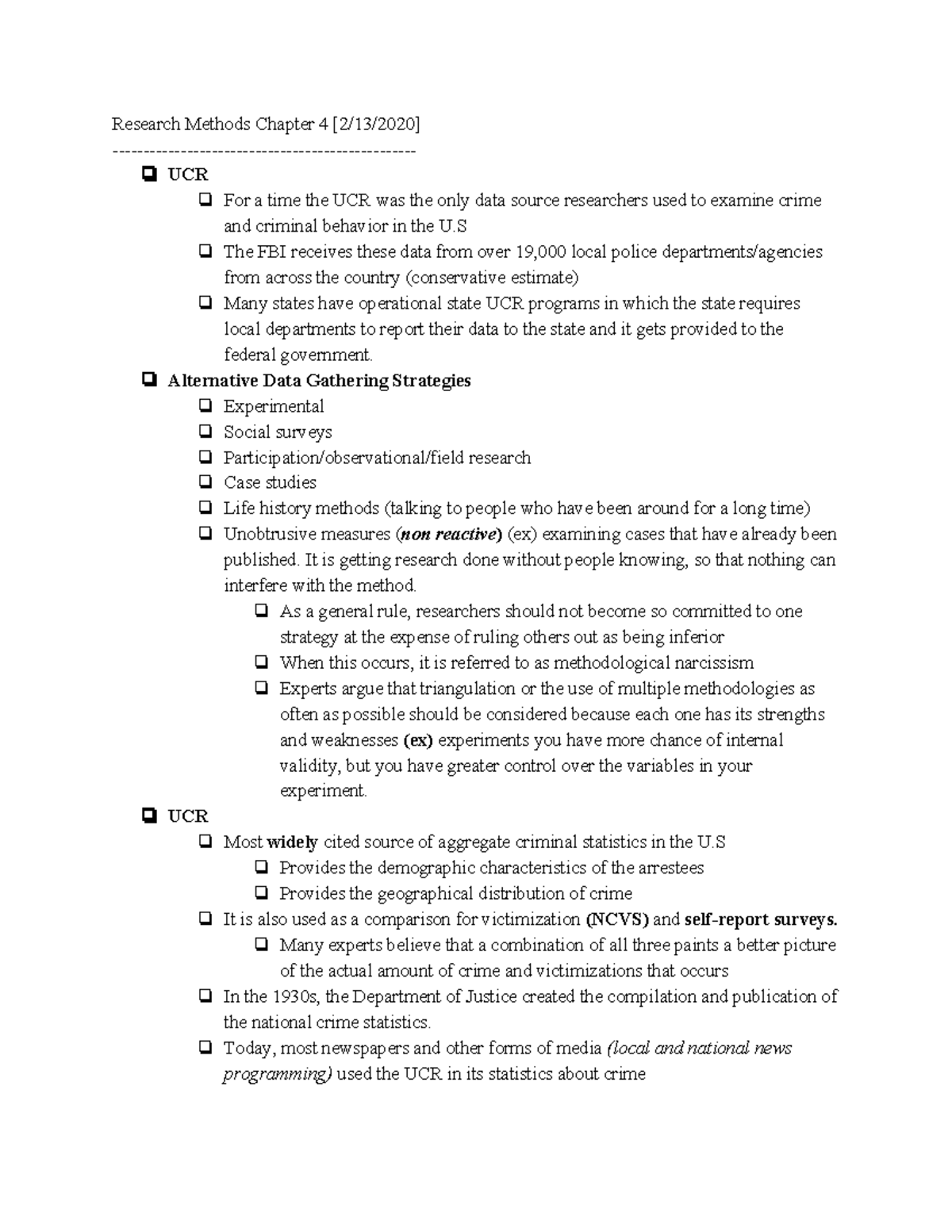 Research Methods Chapter 4 [2 13 2020] - Research Methods Chapter 4 [2 ...