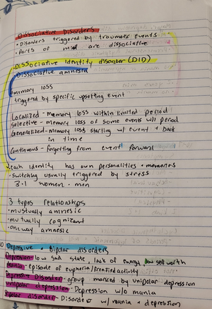 Apr 28, Doc 1 - Part 1 Of 4 Of My Abnormal Psychology Lecture Notes 