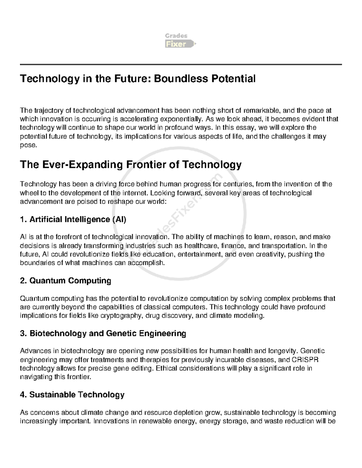 Technology in the Future Boundless Potential - As we look ahead, it ...