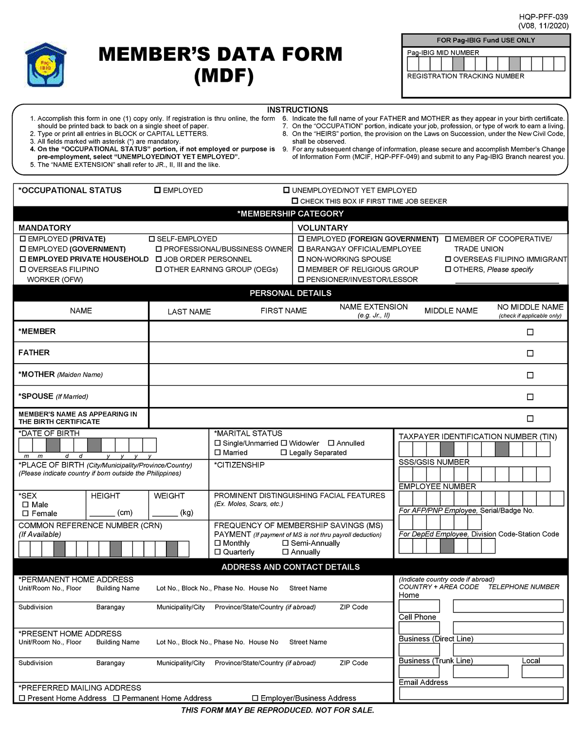 Pag Ibig Printable Form - Printable Forms Free Online