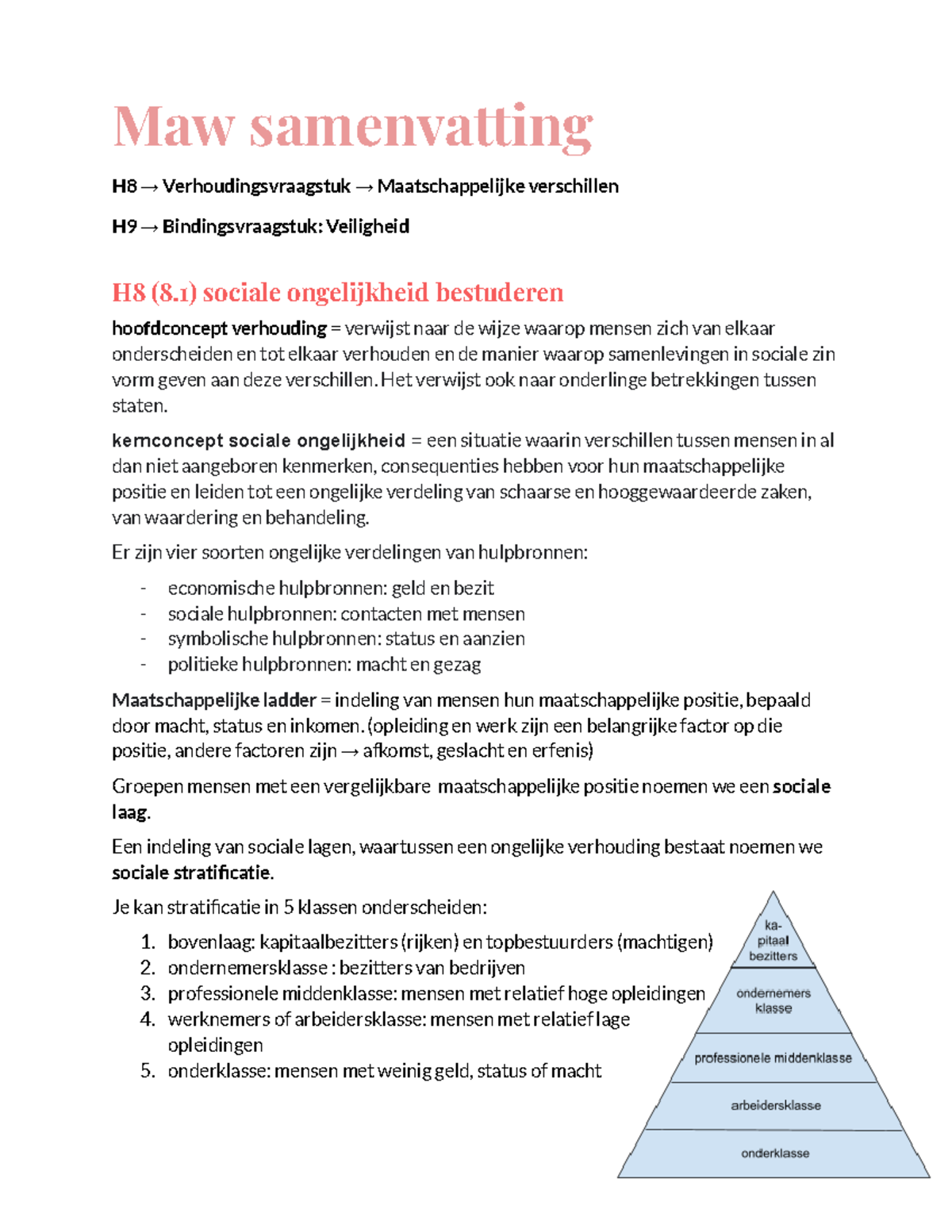 Maw Samenvatting SE2 - Maw Samenvatting H8 → Verhoudingsvraagstuk → ...