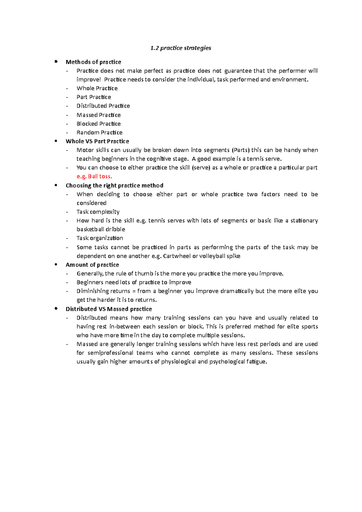 Practice Stratigies - 1 practice strategies Methods of practice ...