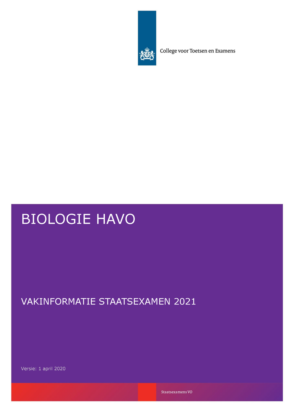 Biologie Havo 2021 Vakinformatie Van 2021 - BIOLOGIE HAVO VAKINFORMATIE ...