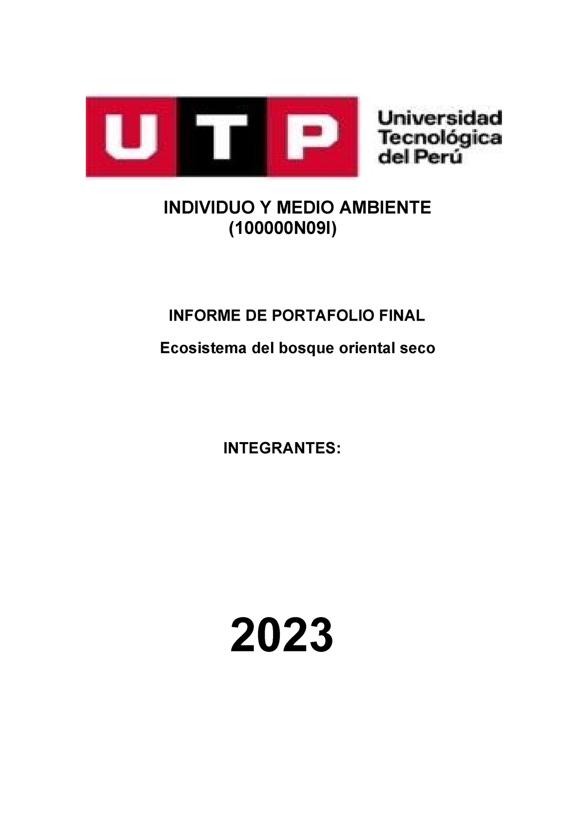 Trabajo Final Ambiente - INDIVIDUO Y MEDIO AMBIENTE (100000N09I ...