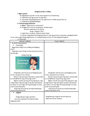 Banghay Aralin SA Araling Panlipunan 4 Final Revised - BANGHAY ARALIN ...