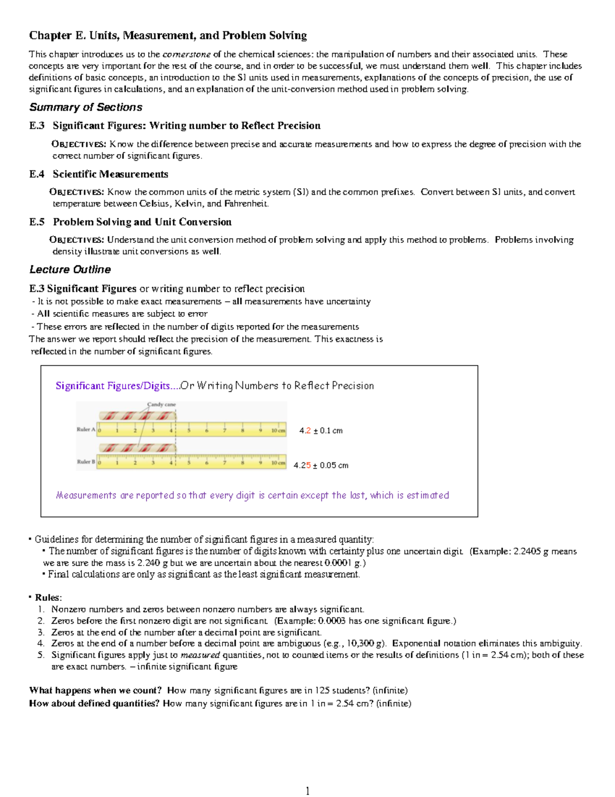 Chapter E - Introduction to General Chemistry - Chapter E. Units ...