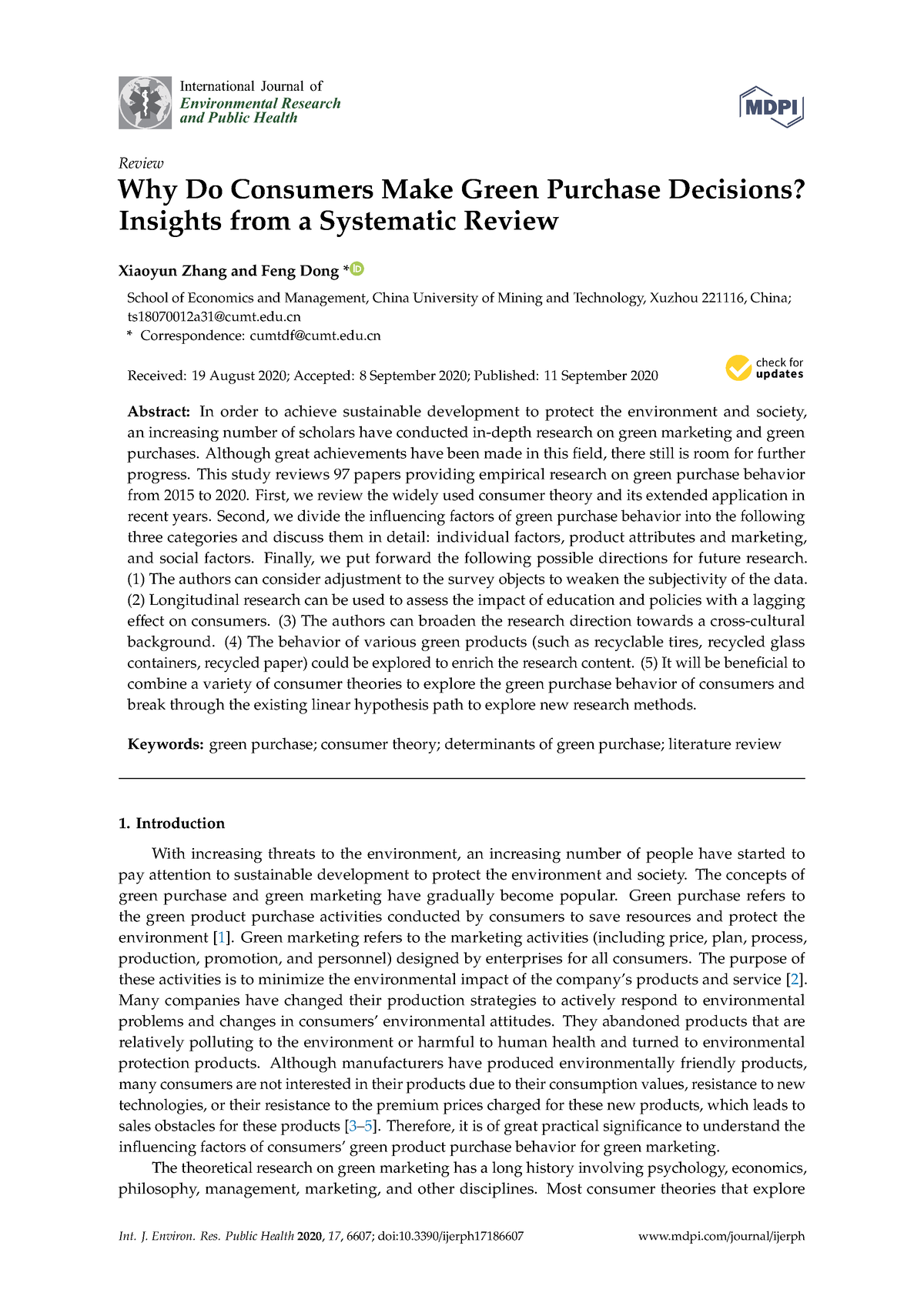 literature review environmental factors