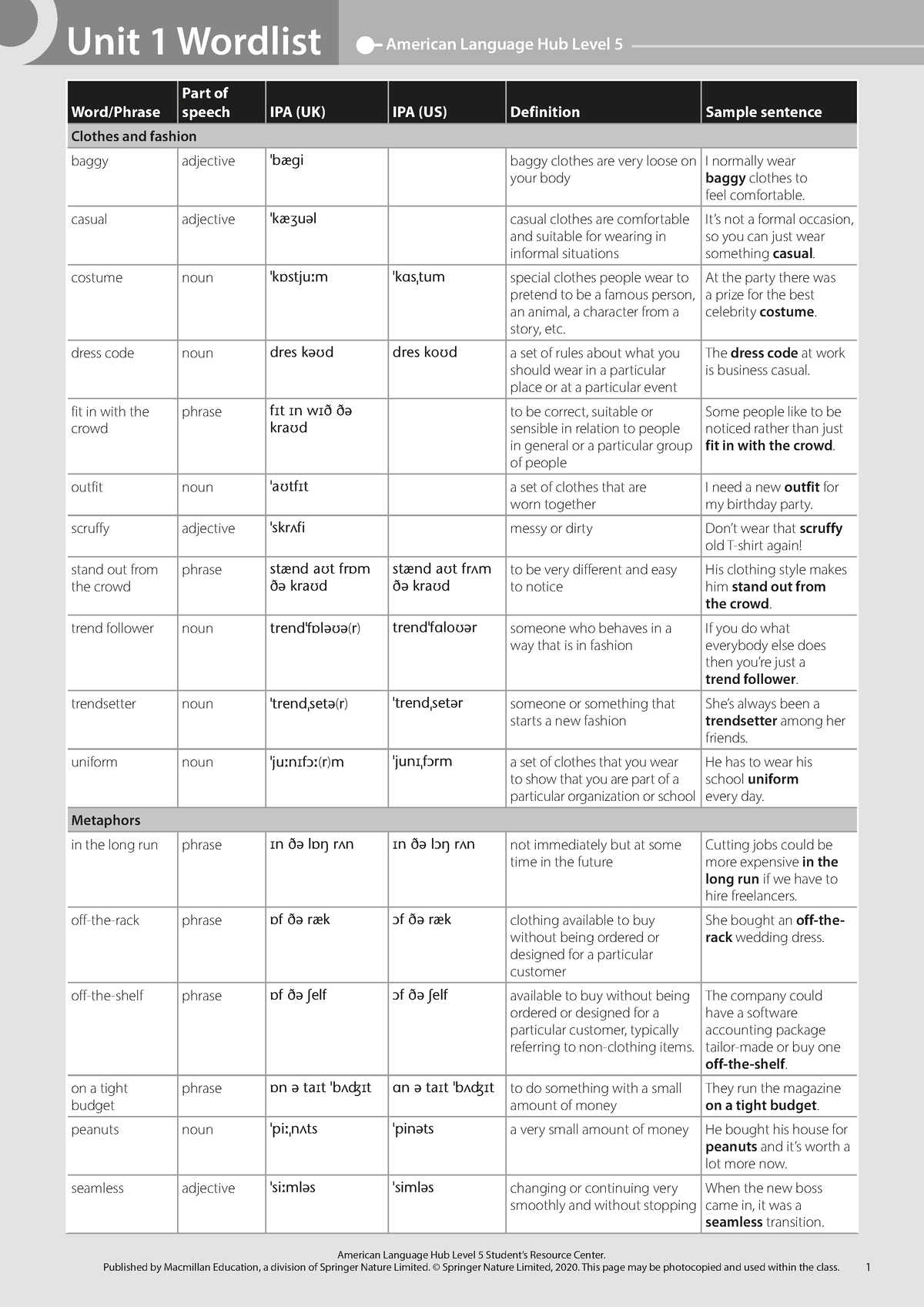 alh-level-5-wordlist-u1-review-page-and-american-language-hub-level-5