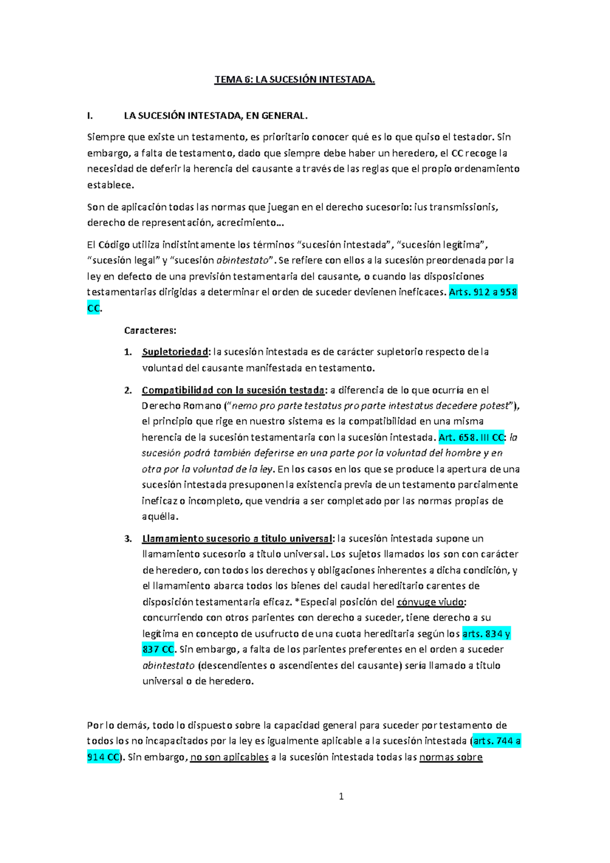 TEMA 6 - TEMA 6 - TEMA 6: LA SUCESI”N INTESTADA. I. LA SUCESI”N ...