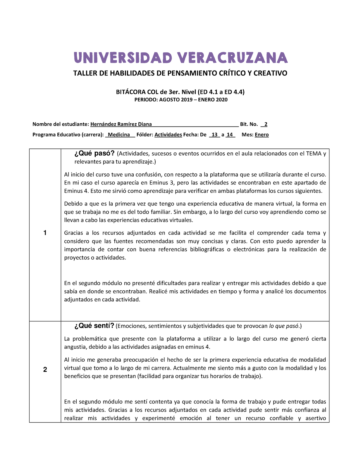 ED08 Hernández Diana - Actividad De Pensamiento - UNIVERSIDAD ...