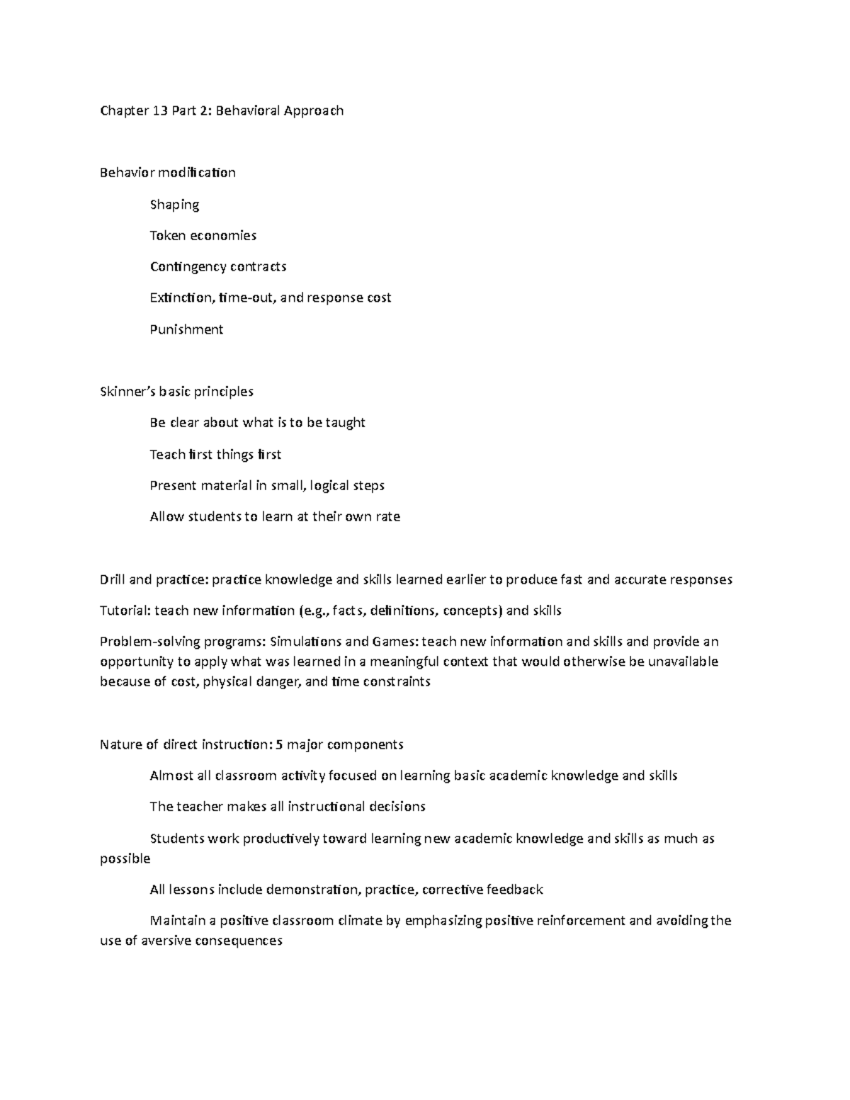 Chapter 13 Part 2 and 3 Behavioral Approach and Cognitive approach ...