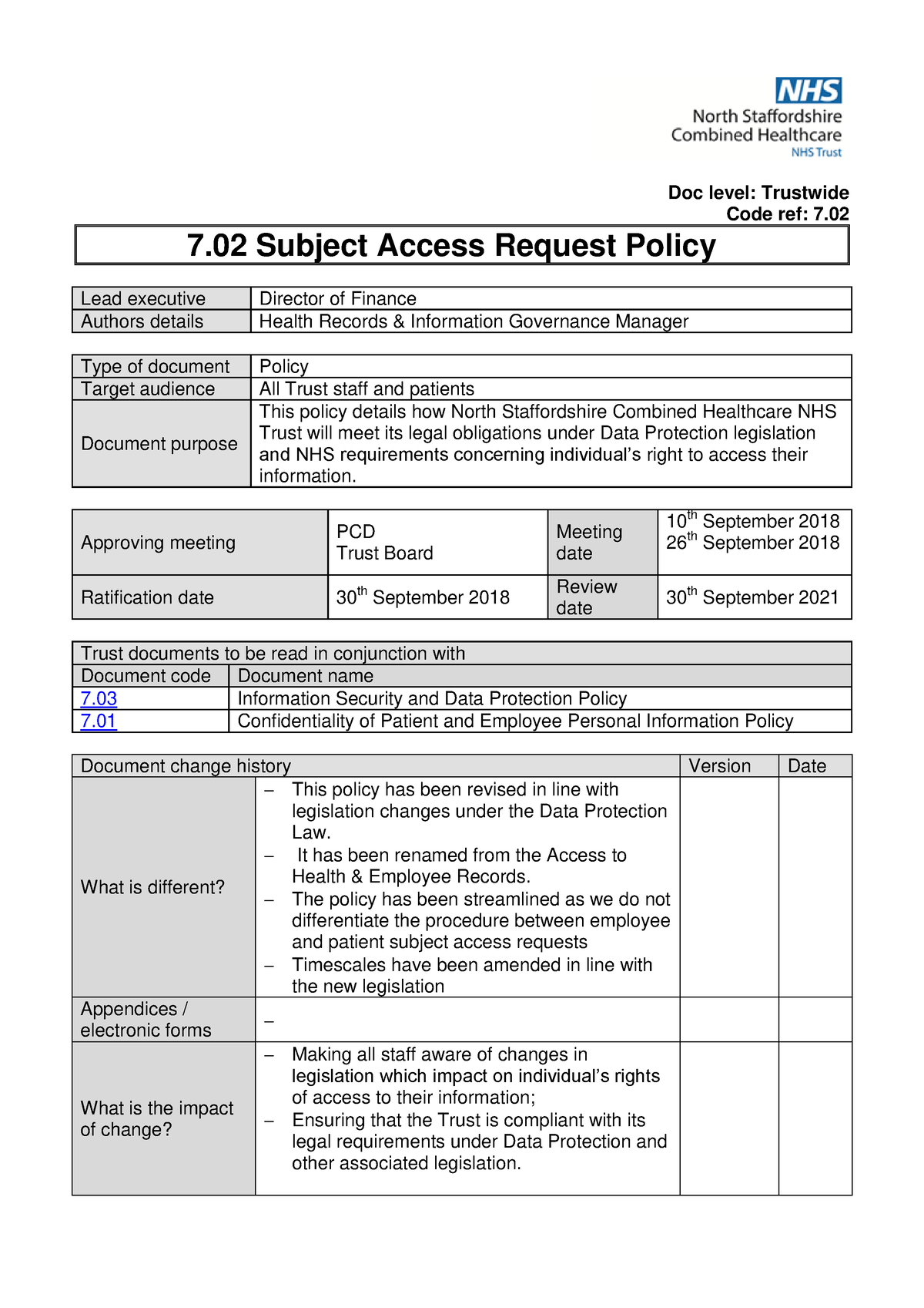 7 02 Subject Access Request Policy 2 Doc Level Trustwide Code Ref 7   Thumb 1200 1697 