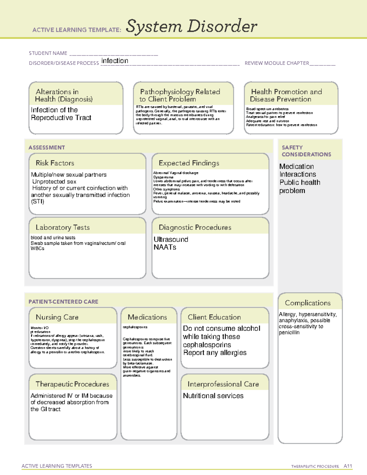 System concept disorder - ACTIVE LEARNING TEMPLATES TherapeuTic ...