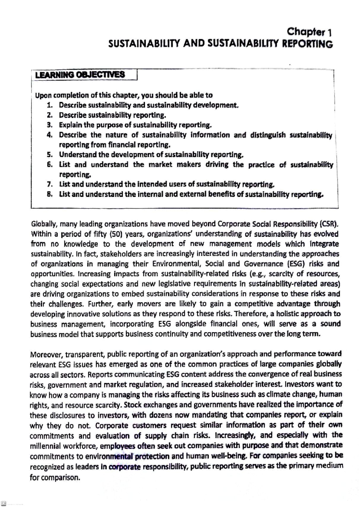 BA 428 Chapter 1 - This is BA 428. - Chapter 1 SUSTAINABILITY AND ...