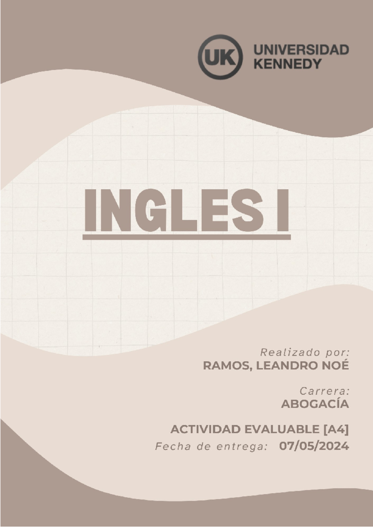 Actividad Evaluable [A4] - Inglés I - Studocu