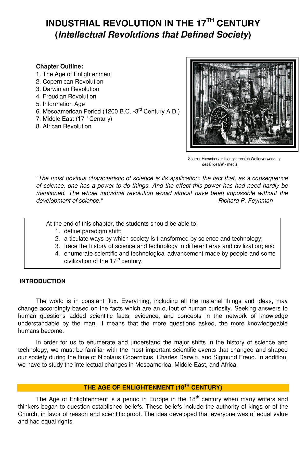 Chapter 4 STS - Science Technology And Society Hand Outs - INDUSTRIAL ...