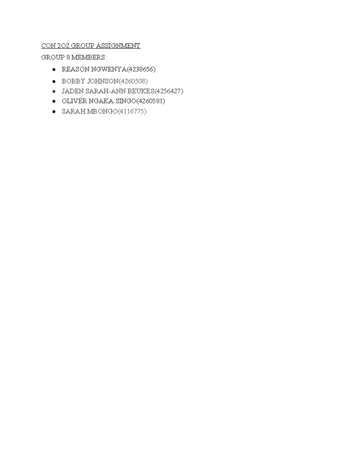 CON202 Group Assignment[ 6094][6101][6114] - CON 2O2 GROUP ASSIGNMENT ...