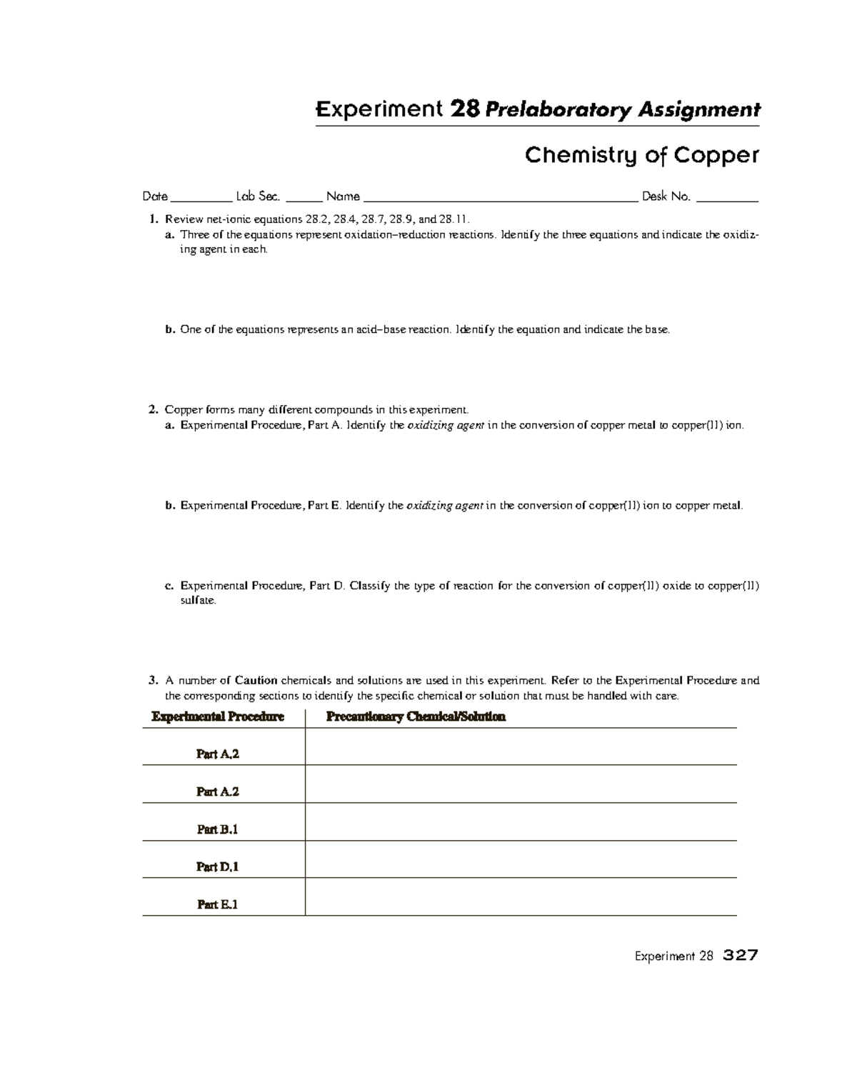 experiment 28 prelaboratory assignment