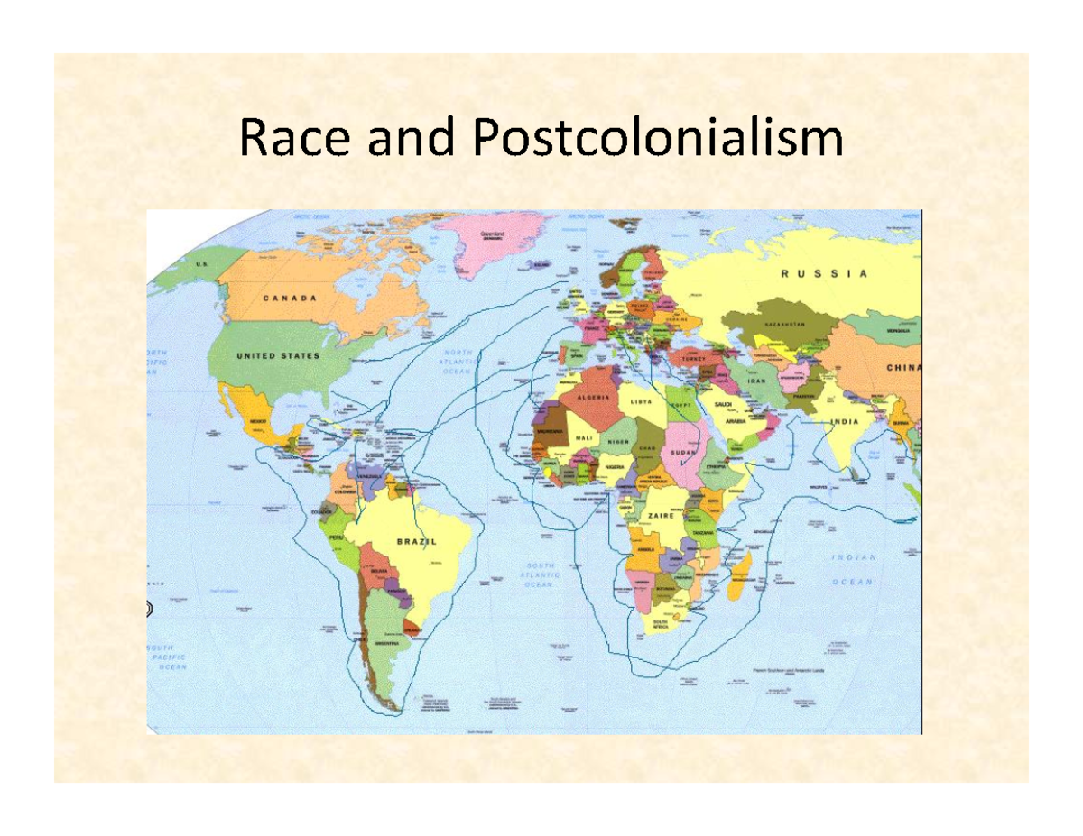 Race-and-Postcolonialism - Race And Postcolonialism Defini1on ...