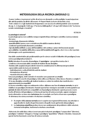 Metodologia Della Ricerca Quantitativa - Metodologia della ricerca ...