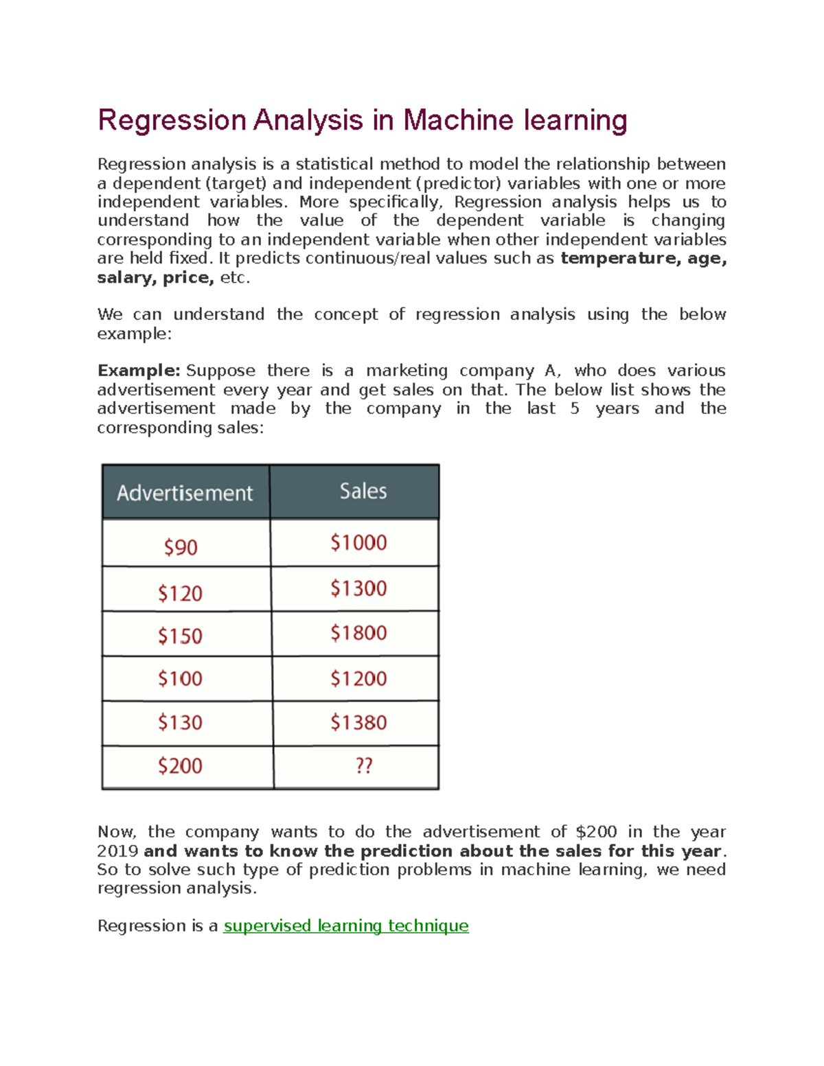 Regression Vs Classification Algorithm Regression Analysis In Machine Learning Regression 1590