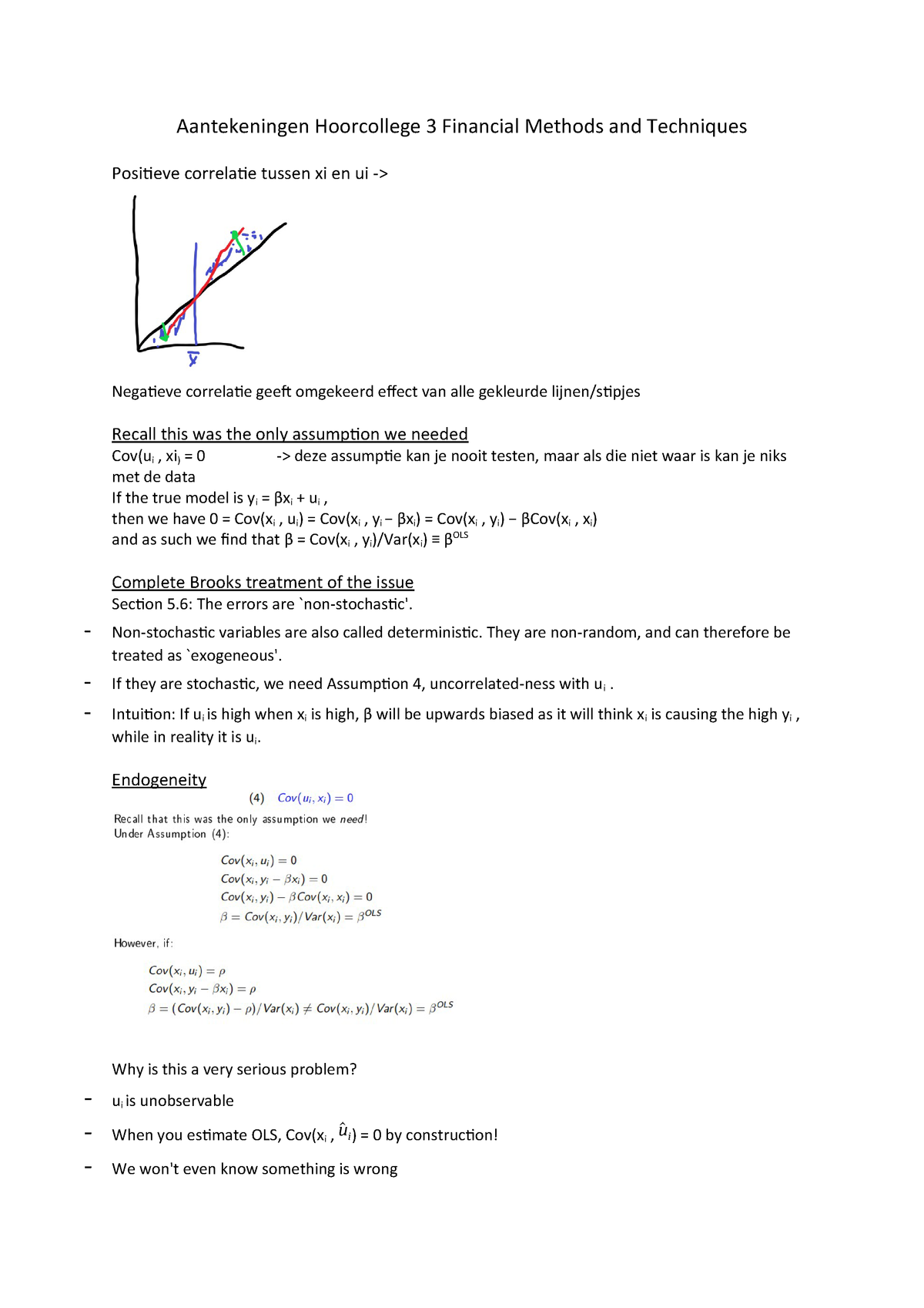 ntekeningen Hoorcollege 3 Financial Methods And Techniques Studeersnel