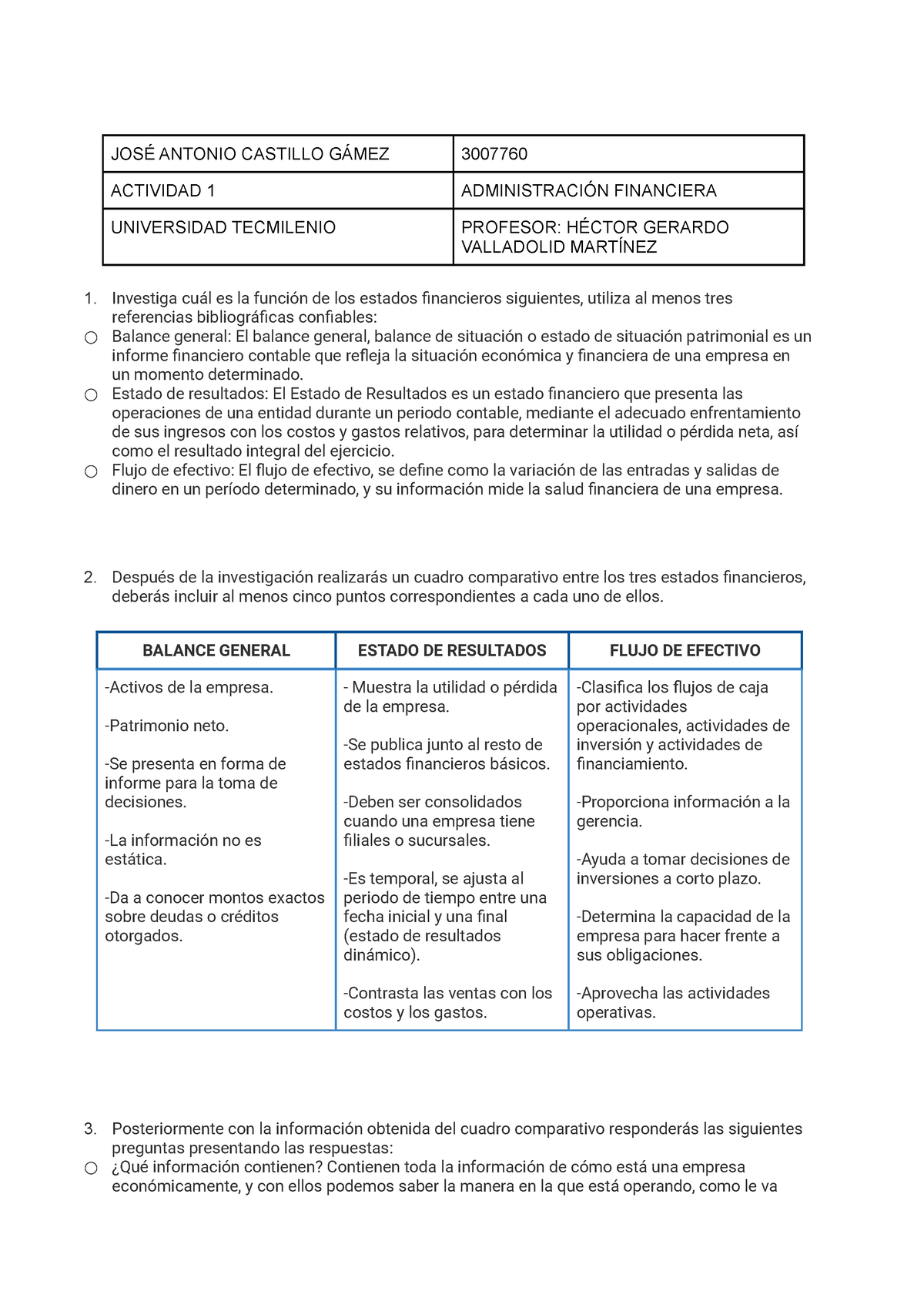 Actividad 1 Admin Financiera - JOSÉ ANTONIO CASTILLO GÁMEZ 3007760 ...