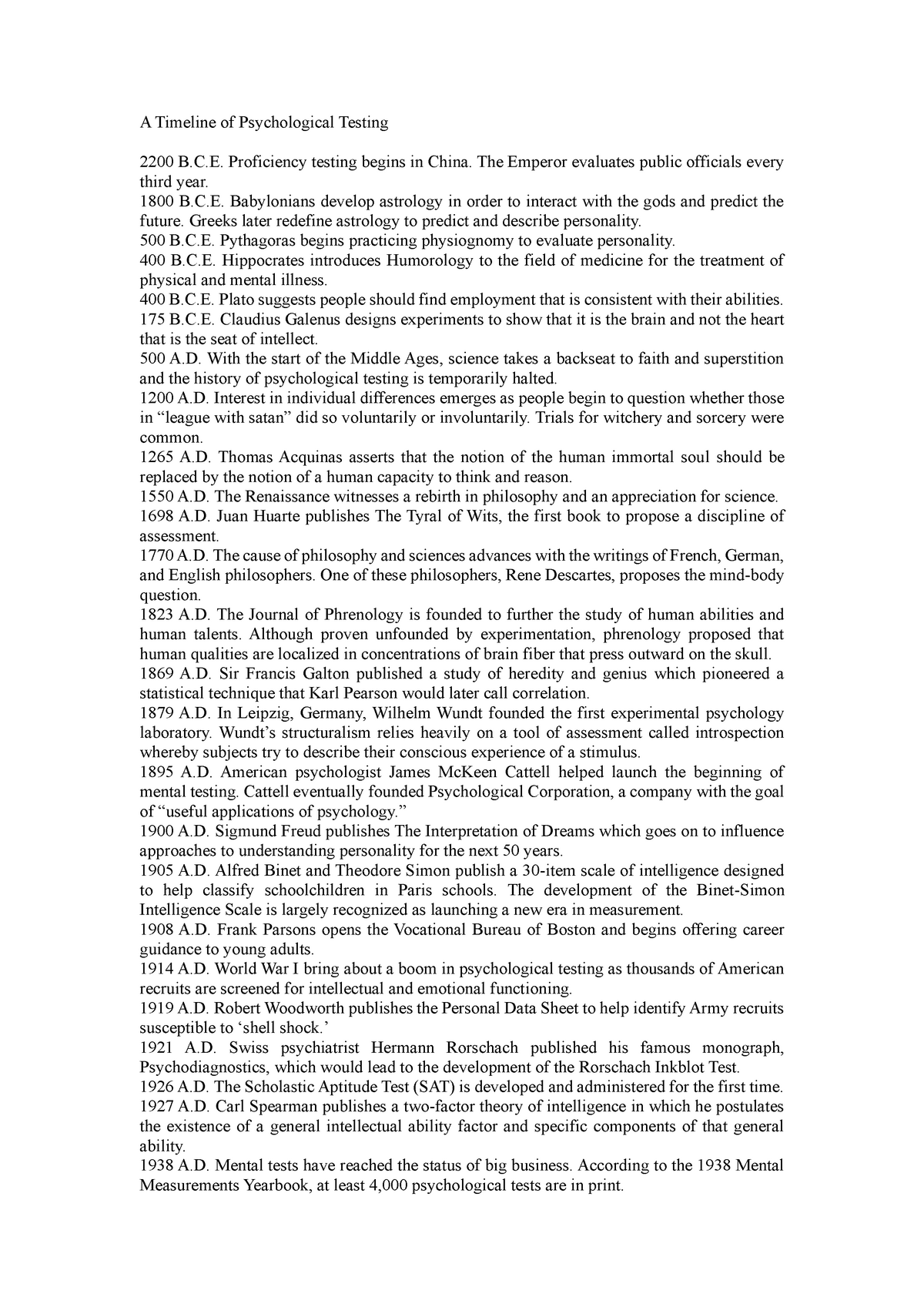 a-timeline-of-psychological-testing-bs-psychology-studocu