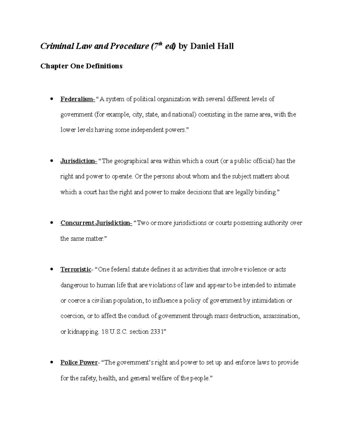 criminal-law-chapter-one-definitions-criminal-law-and-procedure-7th