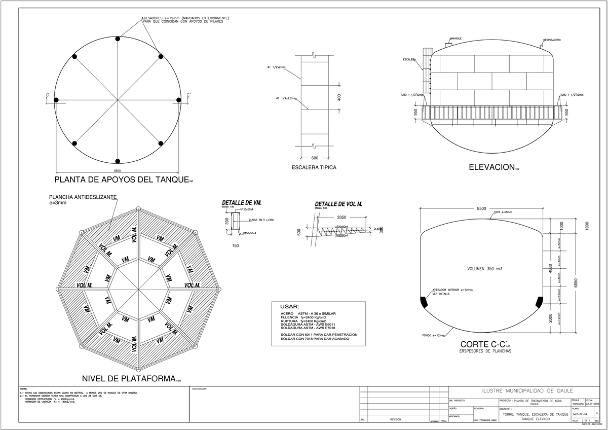 SAPD-TE-planos tq Daule-SAPD-TE-09-10 - Diseño Mecánico - PLANTA DE ...