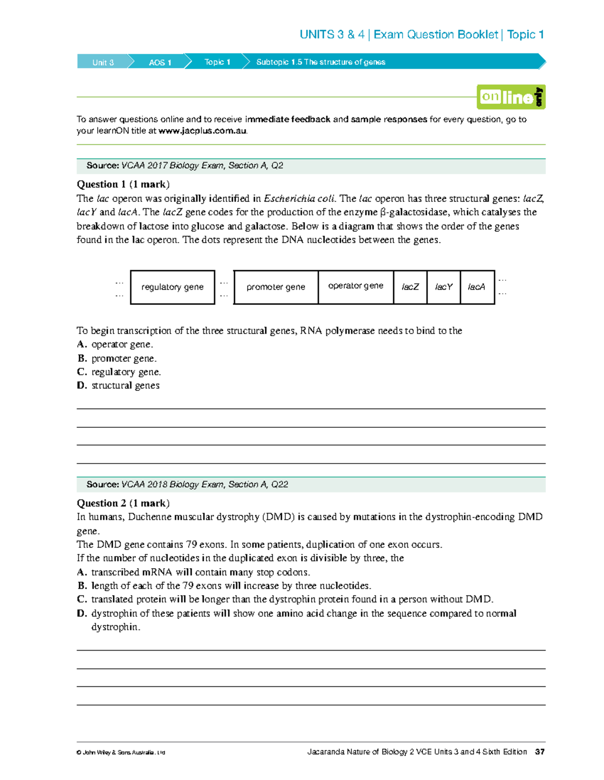 higher human biology unit 3 essay questions