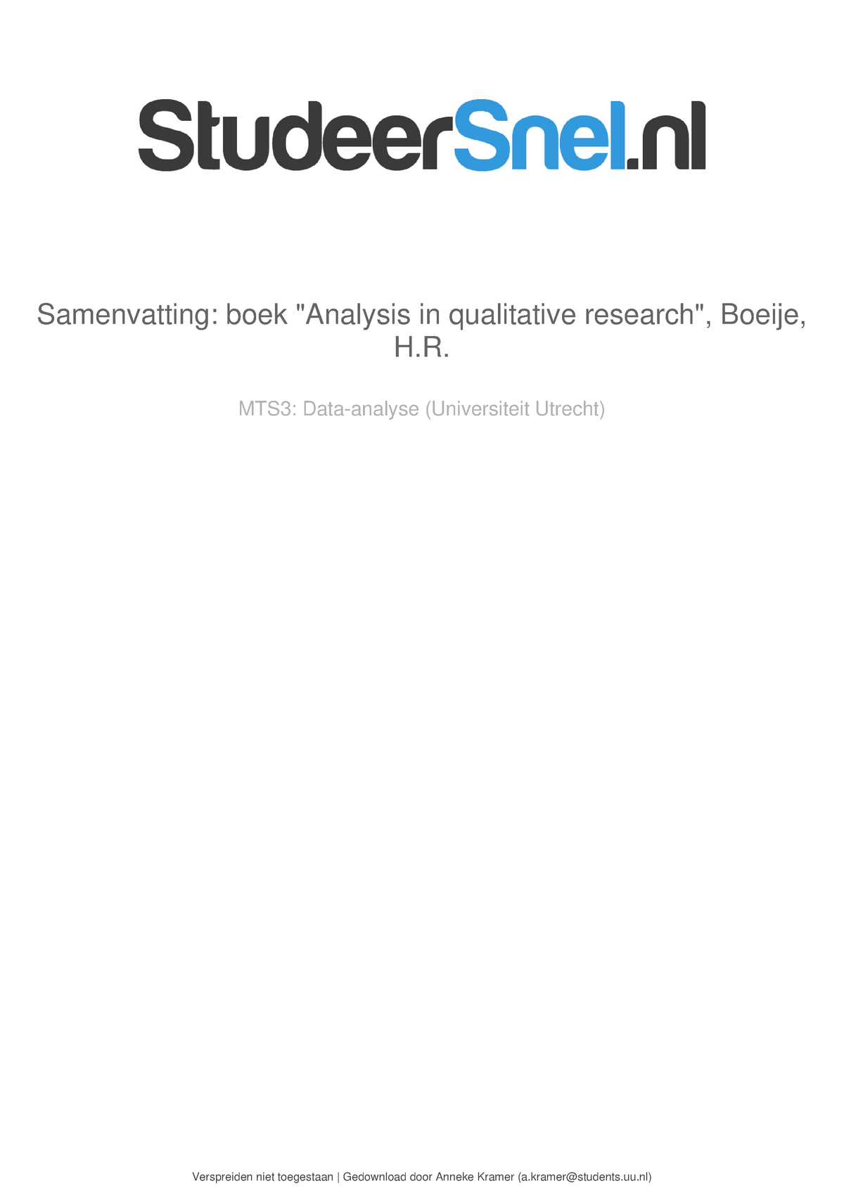 analysis in qualitative research boeije