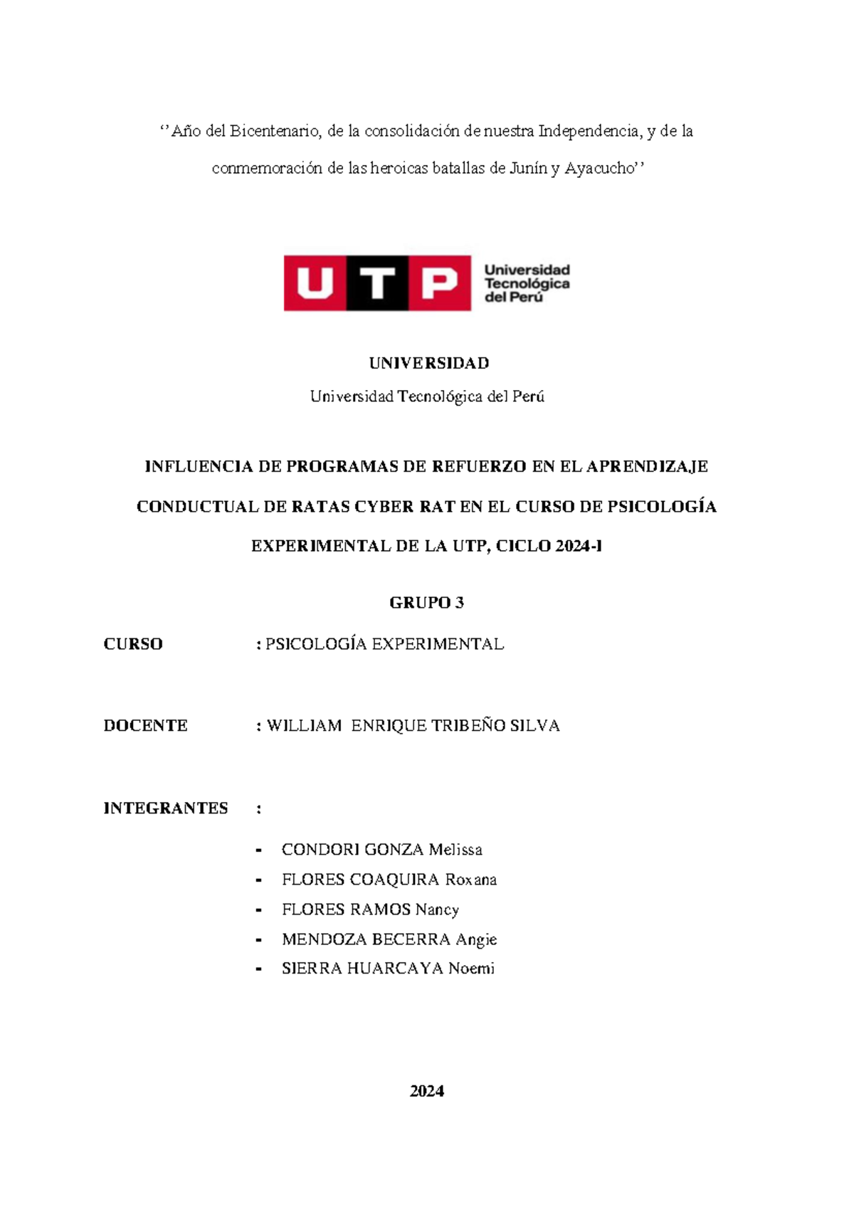 INFLUENCIA DE PROGRAMAS DE REFUERZO EN EL APRENDIZAJE CONDUCTUAL DE ...