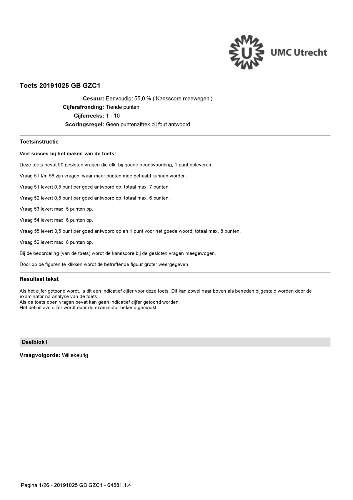 Eindtoets GZC I 20192020 geen antwoorden 7RHWV * *=& &HVXXU