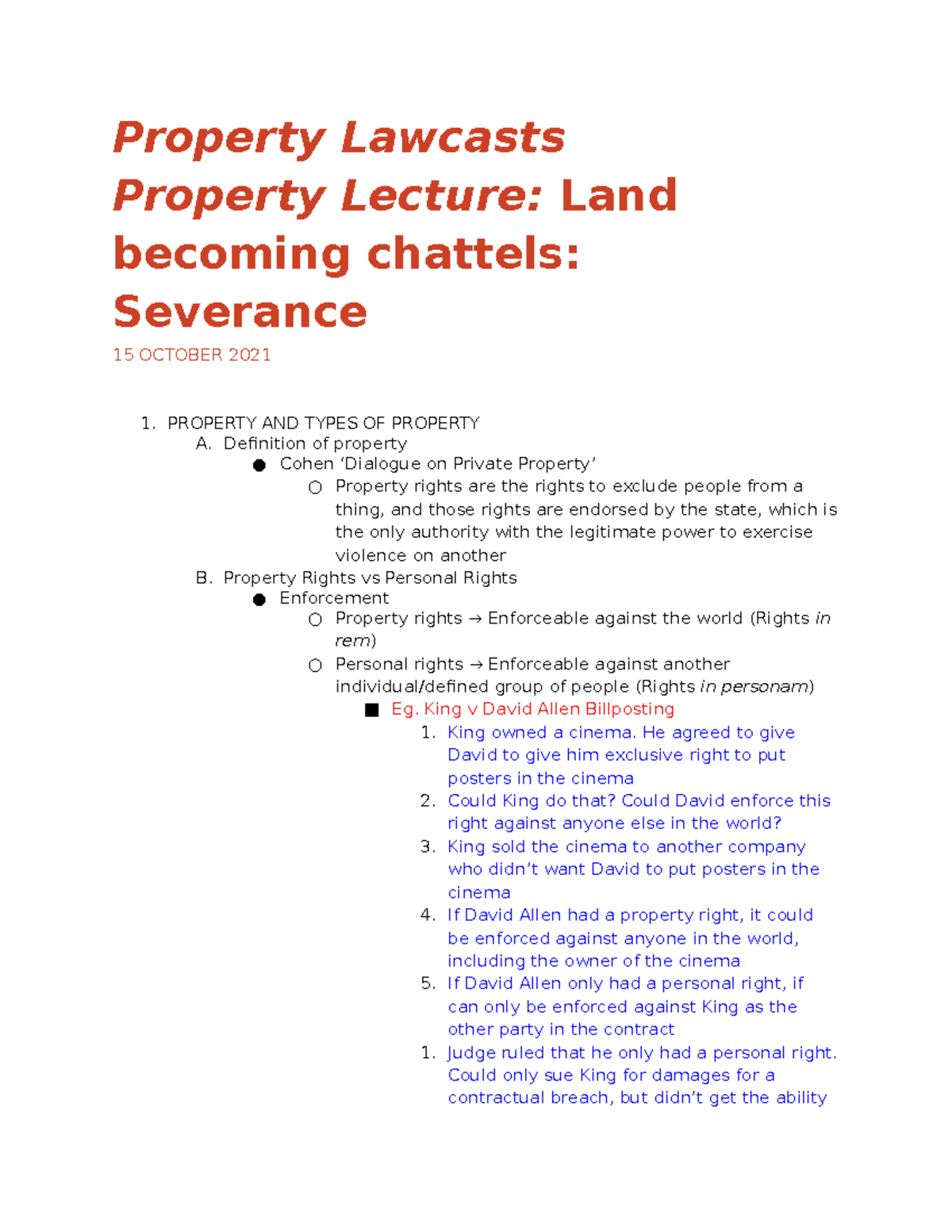 Property Law: Types Of Property - Property Lawcasts Property Lecture ...