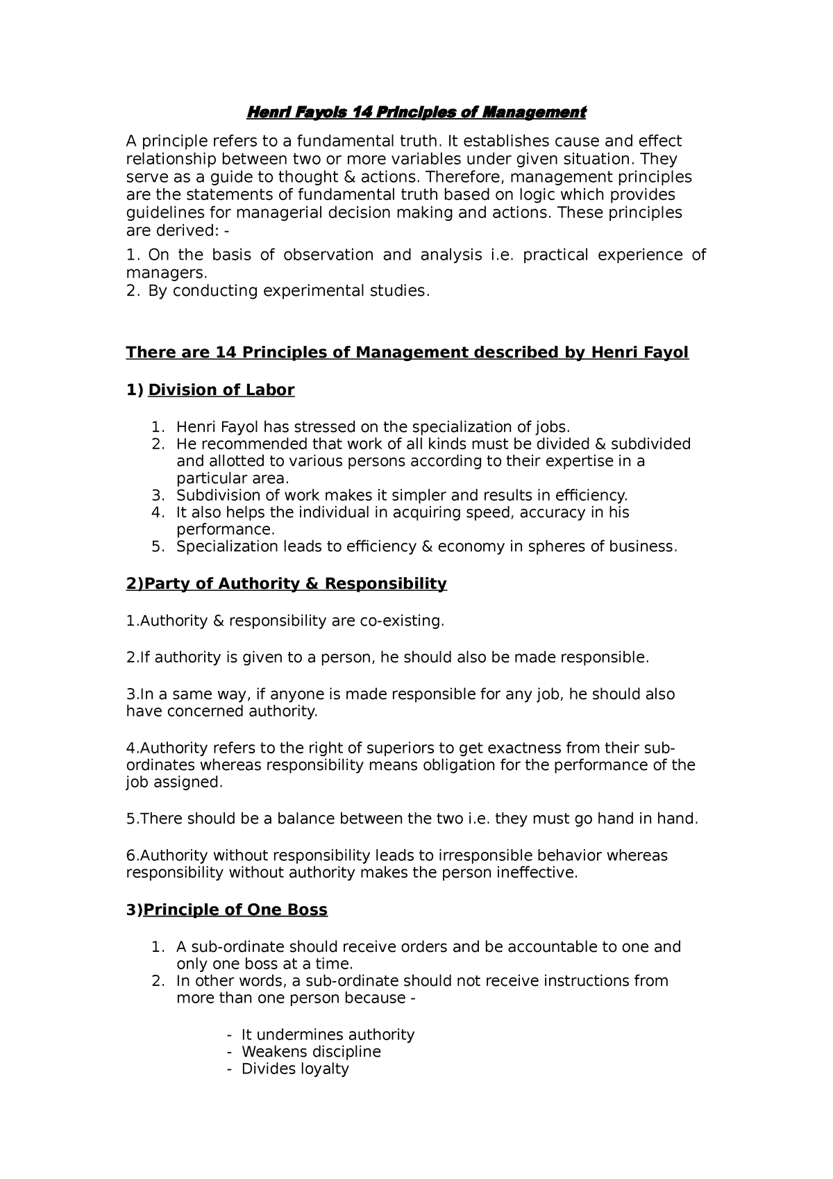 principles of management assignment conclusion