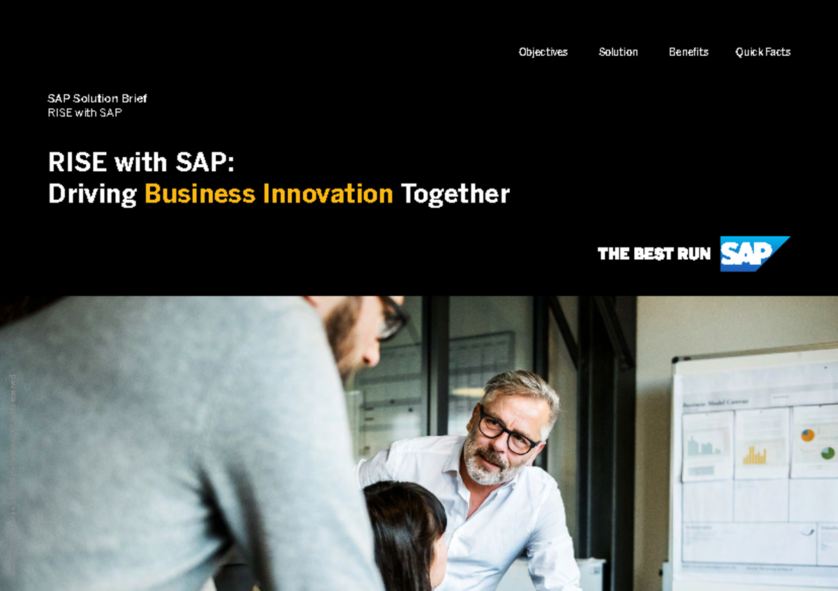 Driving Business Innovation Together Using RISE with SAP - RISE with ...