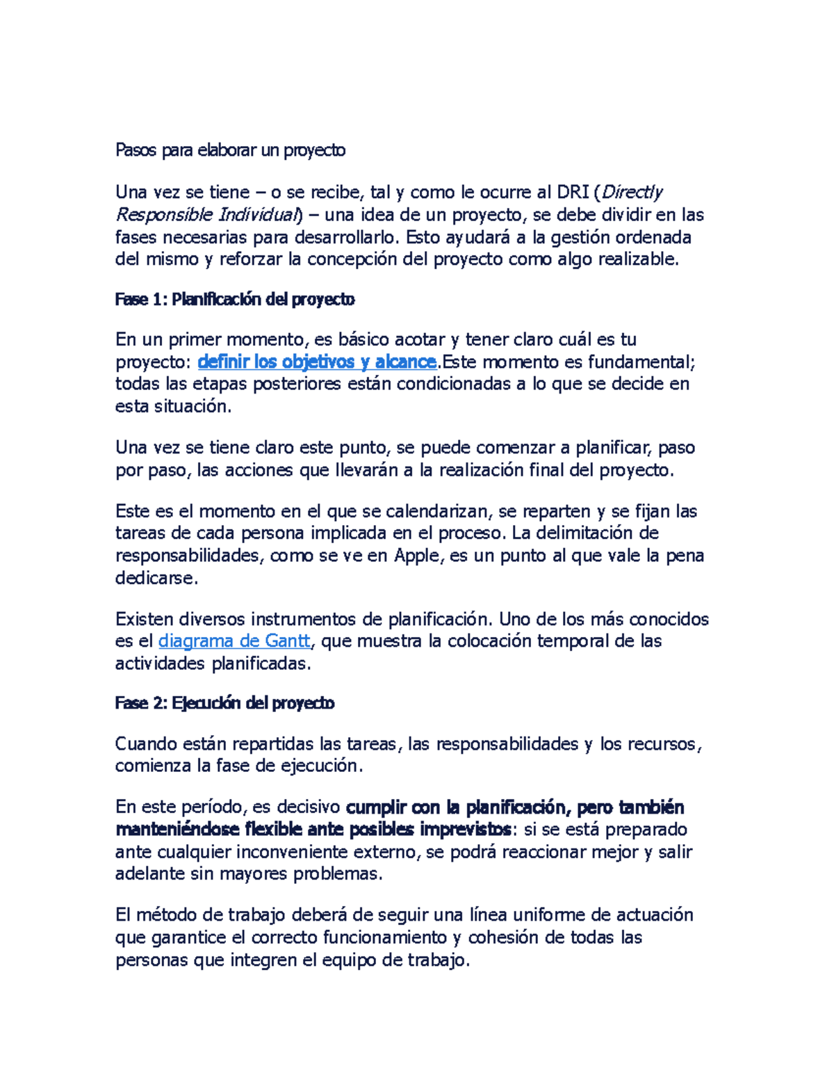 Pasos para elaborar un proyecto - Esto ayudará a la gestión ordenada ...