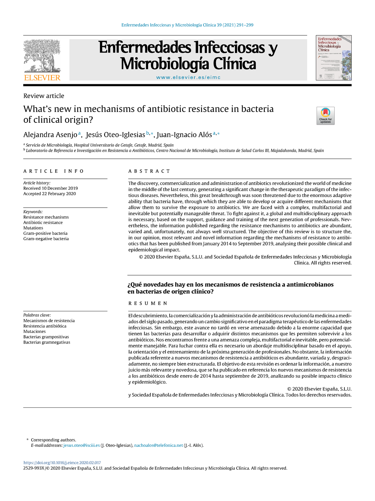 Lo nuevo en mecanismos de resistencia - Enfermedades Infecciosas y ...