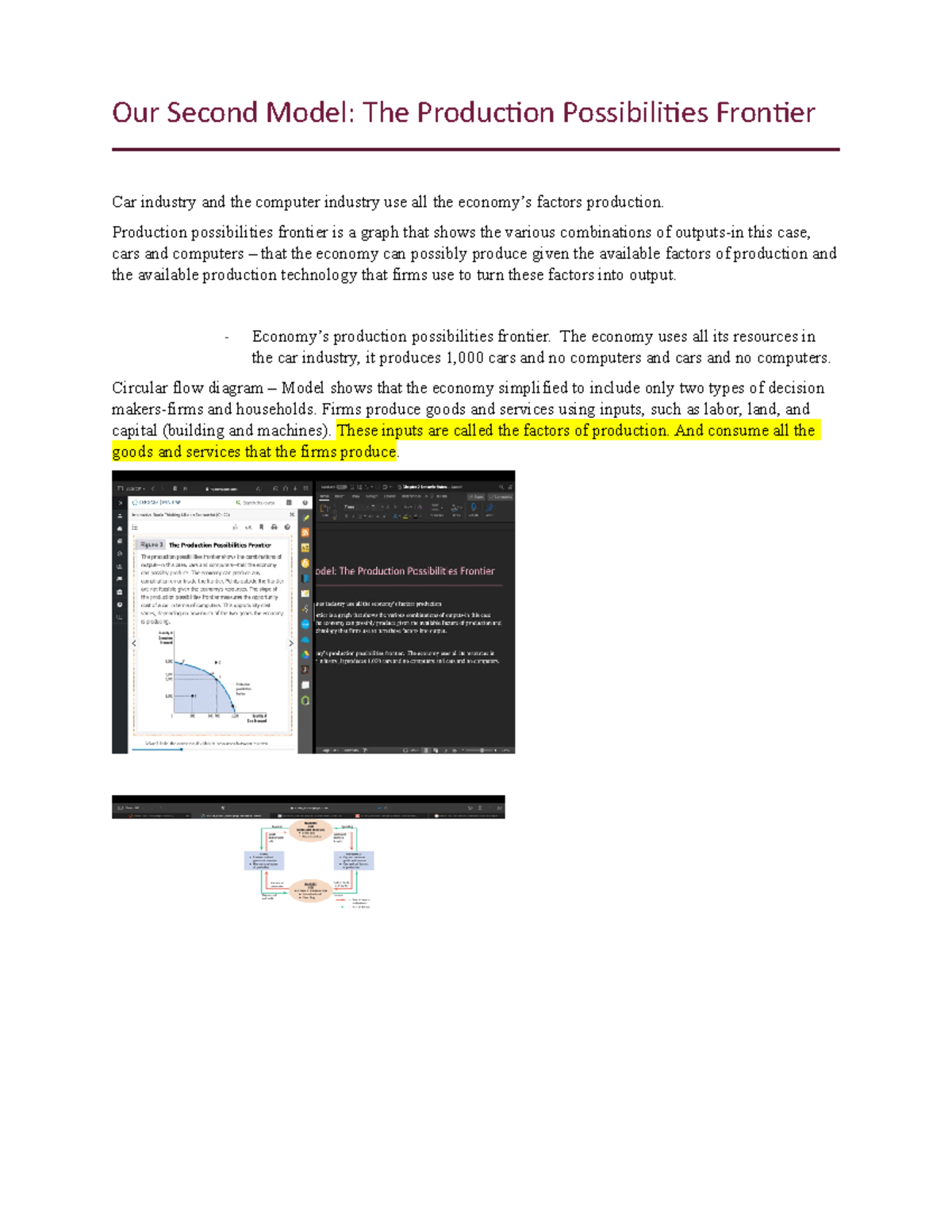 Chapter 2 Ecnomic Notes - Our Second Model: The Production ...