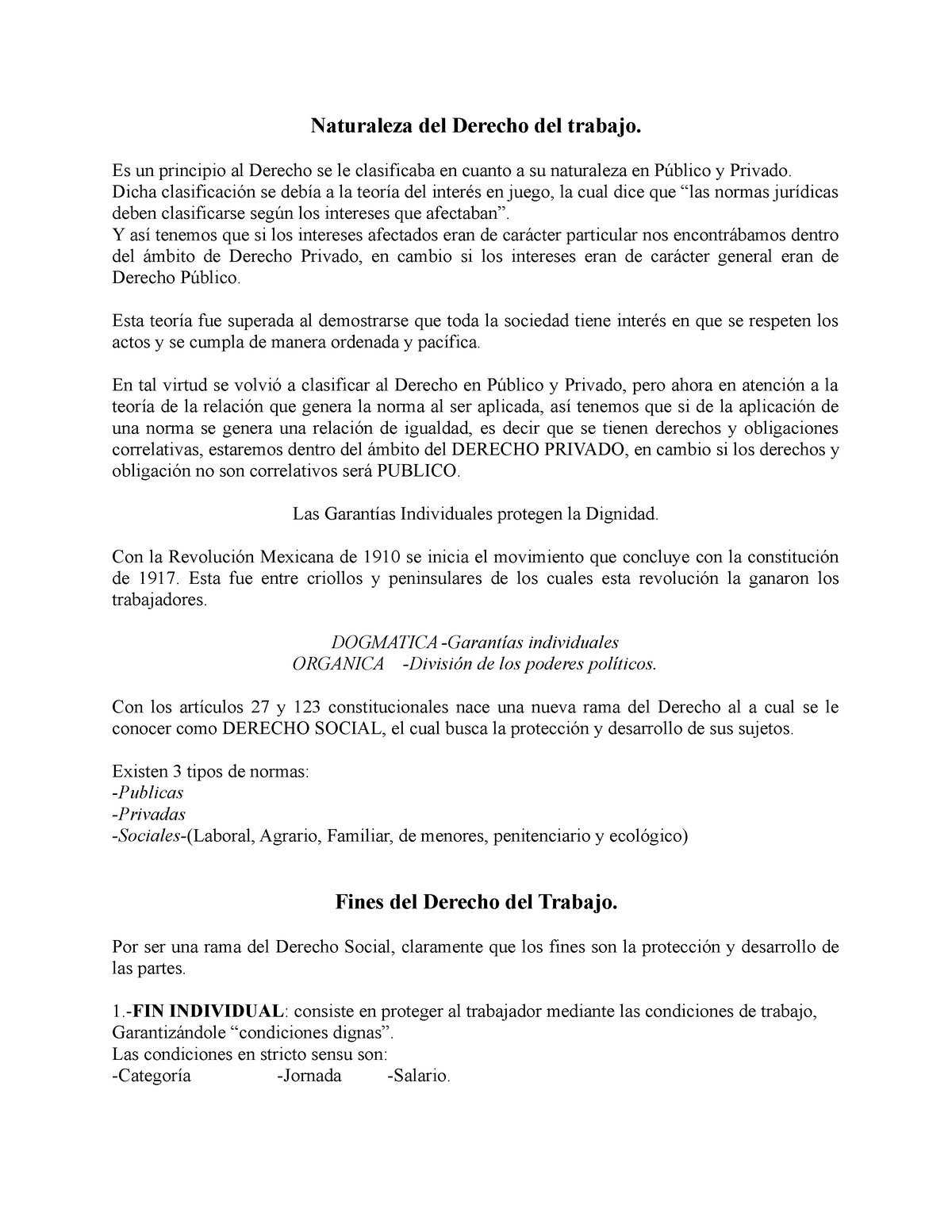 Principios Y Fundamentos Del Derecho Laboral Naturaleza Del Derecho Del Trabajo Es Un