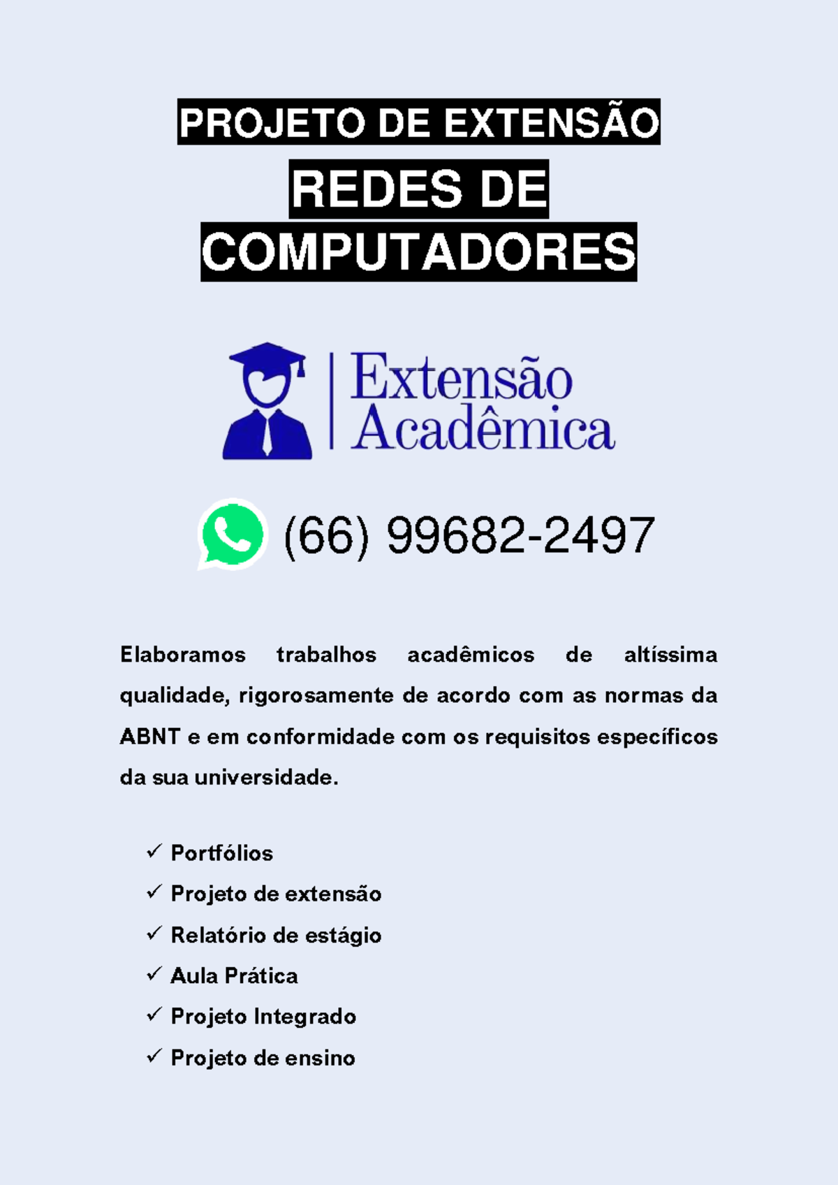 (66)99682-2497 Portfólio Individual - Projeto De Extensão - Redes De ...